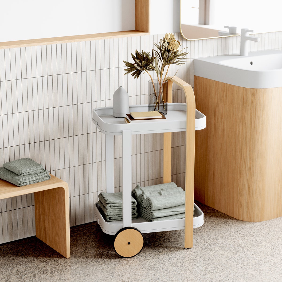 Umbra Bellwood Bar & Serving Cart | The Container Store