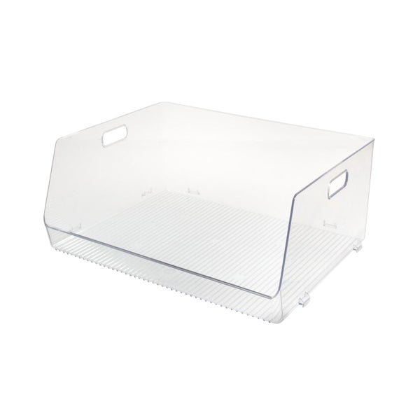 iDesign Extra Wide Linus Open Front Stacking Bin