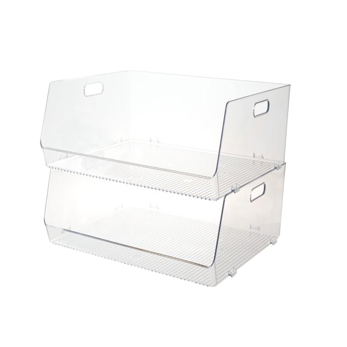 iDesign Extra Wide Linus Open Front Stacking Bin
