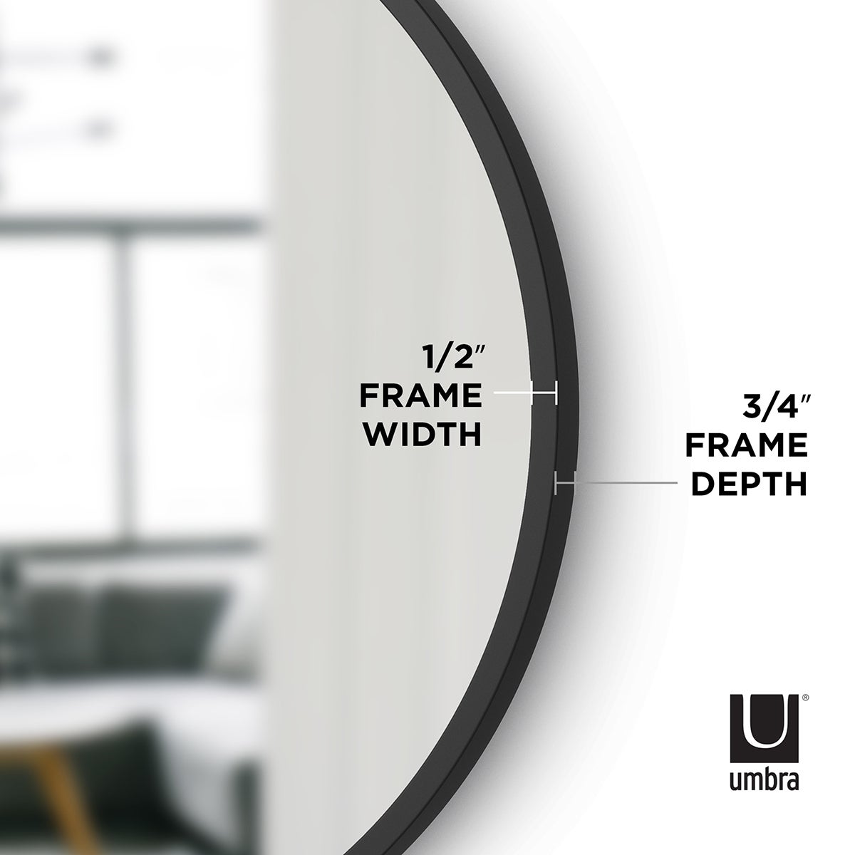 Umbra Hub Round Wall Mirror | The Container Store