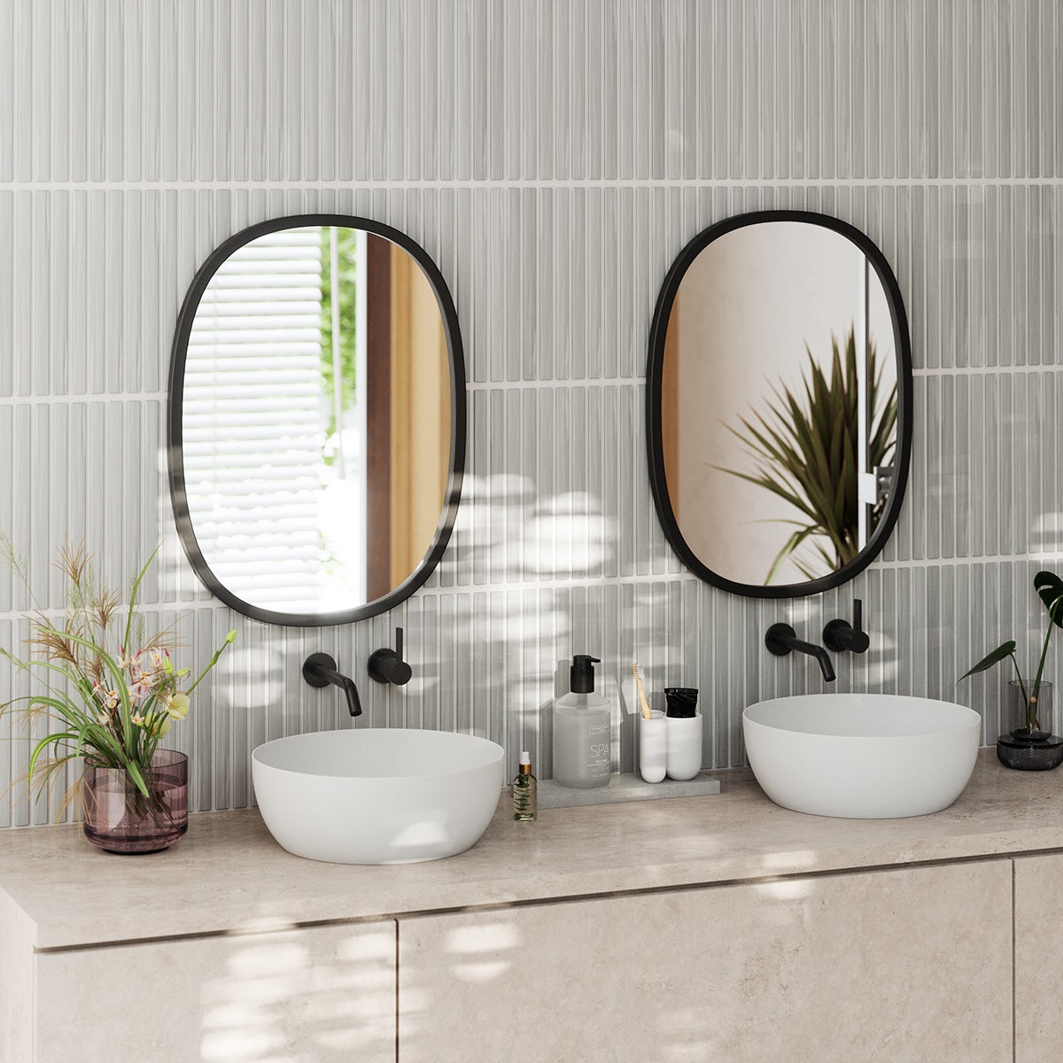 Umbra Hub Oval Wall Mirror | The Container Store
