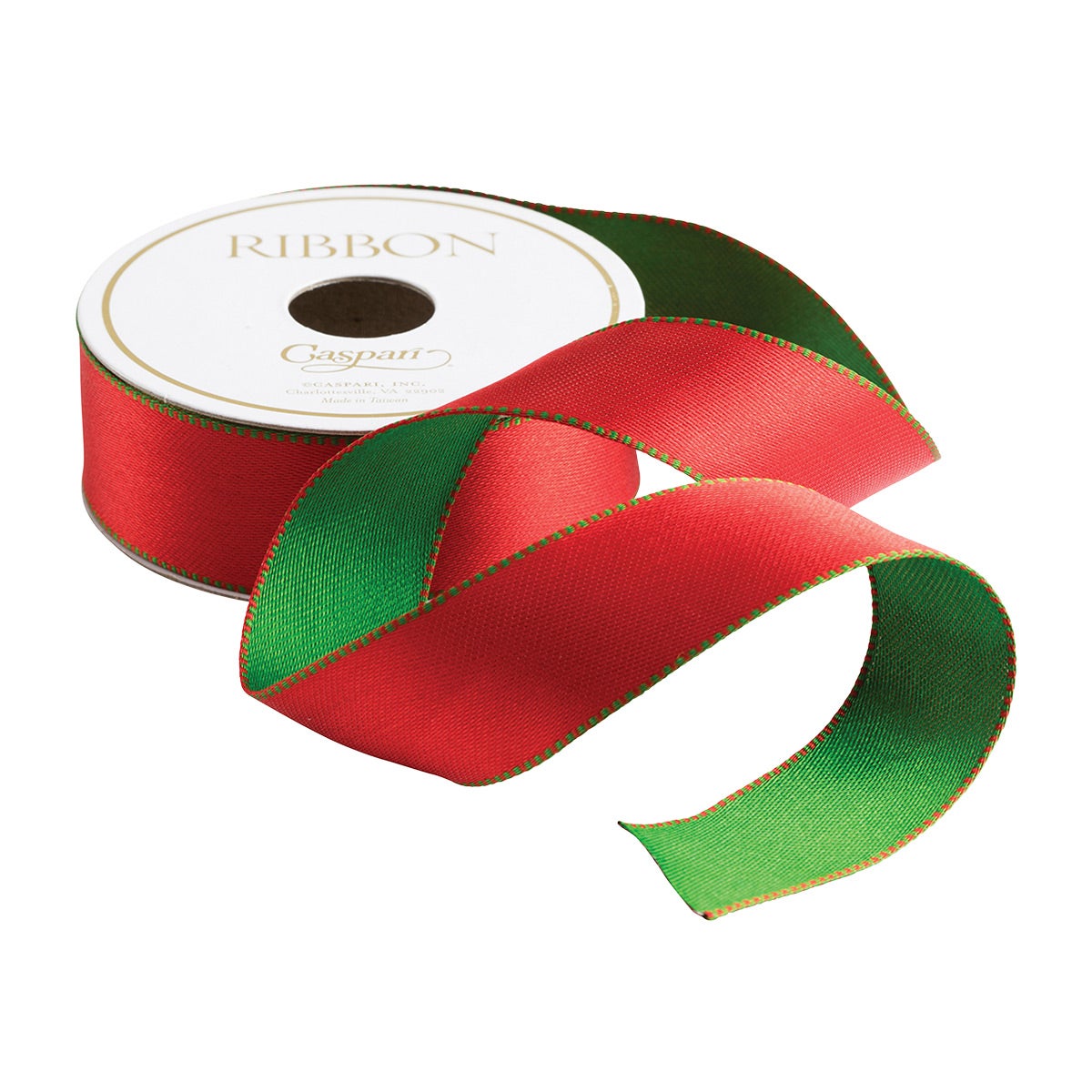Caspari Reversible Satin Wired Ribbon