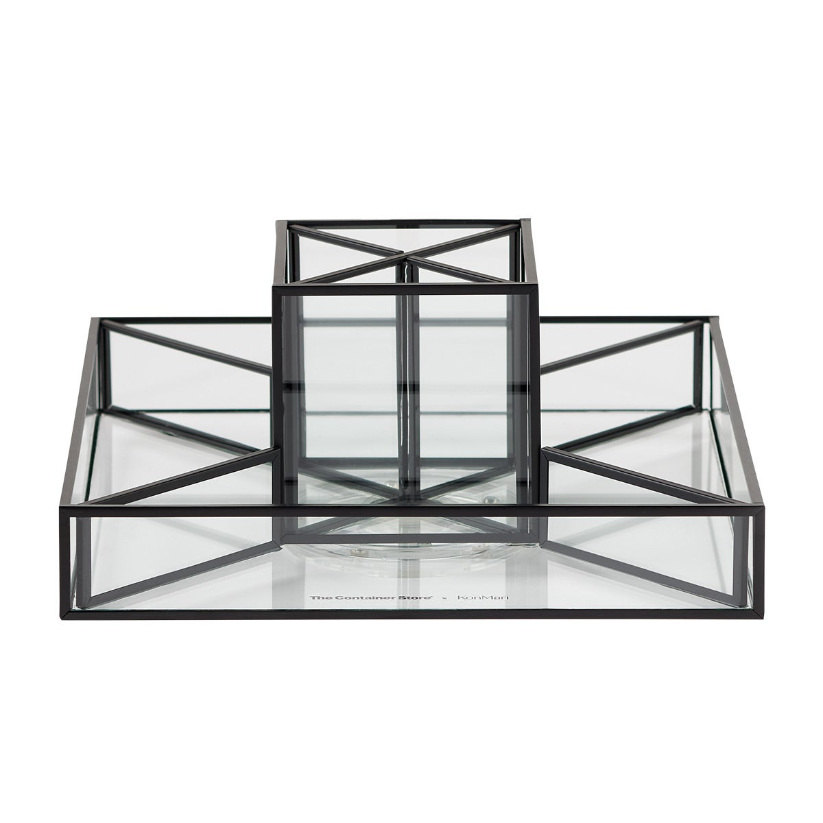 The Container Store Serenity Rotating Countertop Glass Organizer