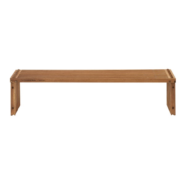 The Container Store Shoji Slatted Wood Shoe Shelf