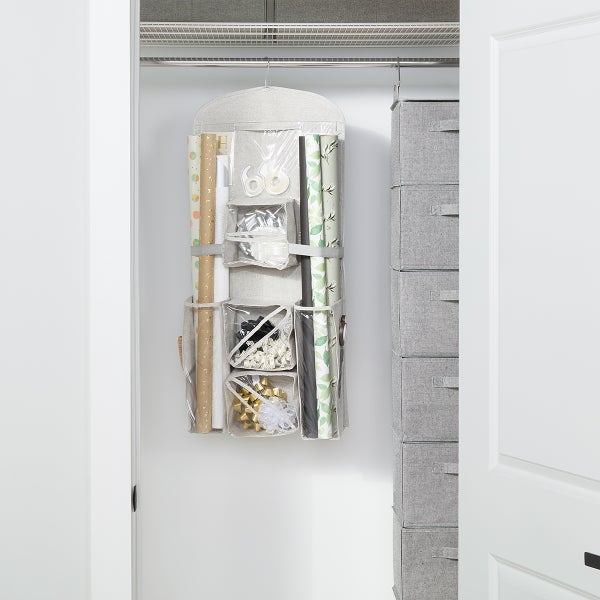 The Container Store Hanging Gift Wrap Organizer