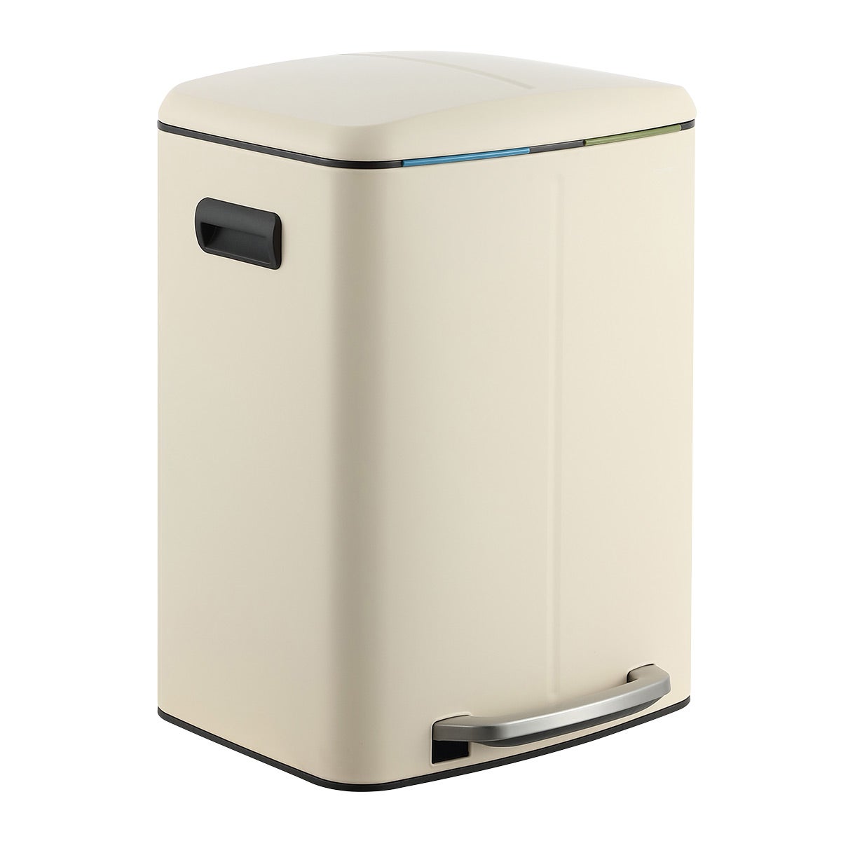 Happimess Marco Rectangular 10.6 Gallon Double Bucket Trash Can