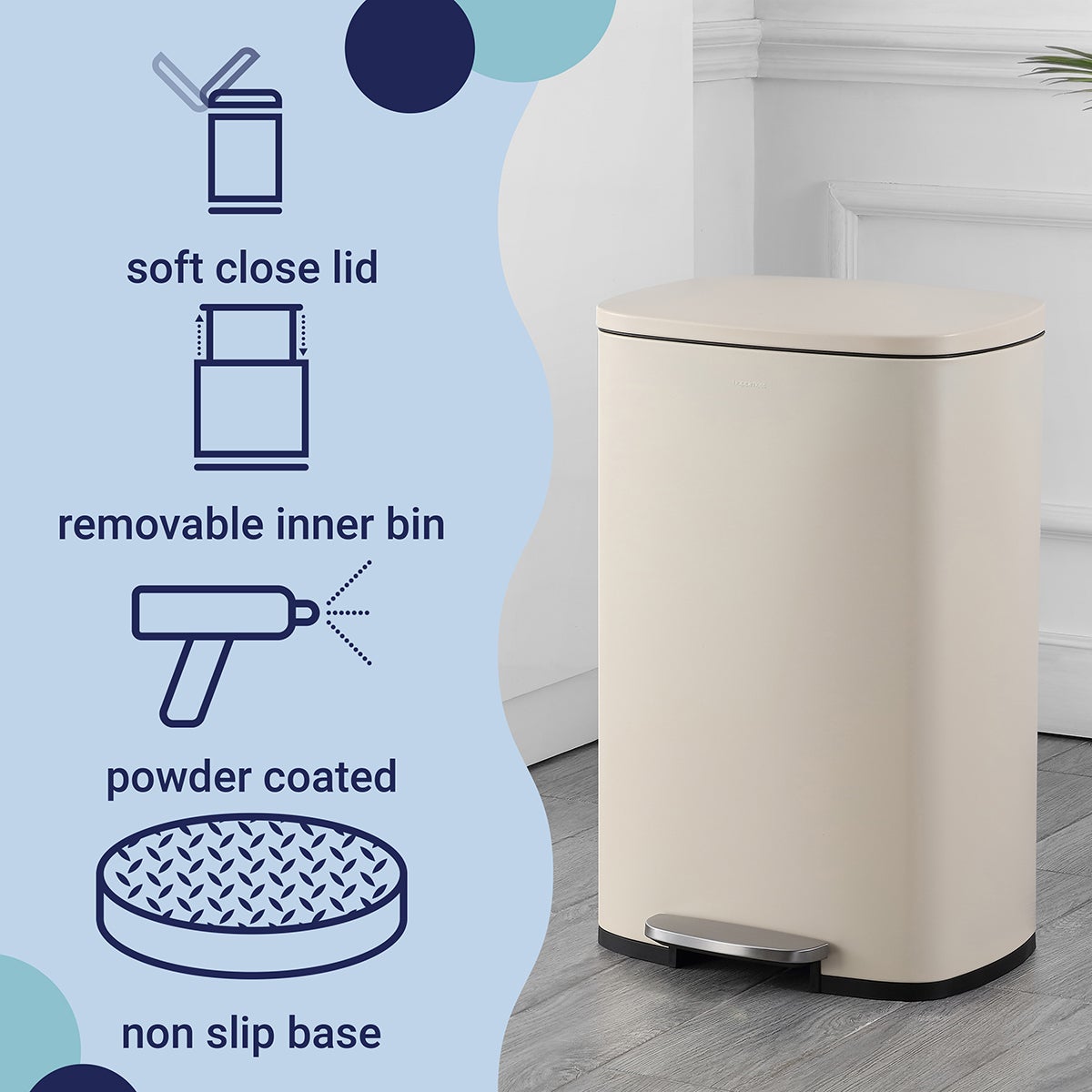 Happimess Connor Rectangular Trash Can