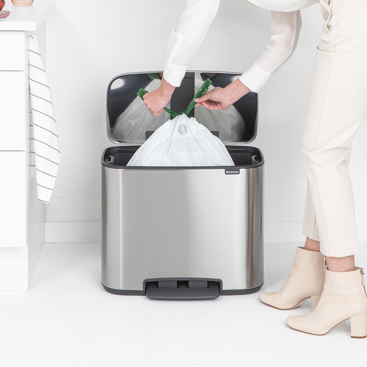 Brabantia Bo Single Compartment Step Bin | The Container Store