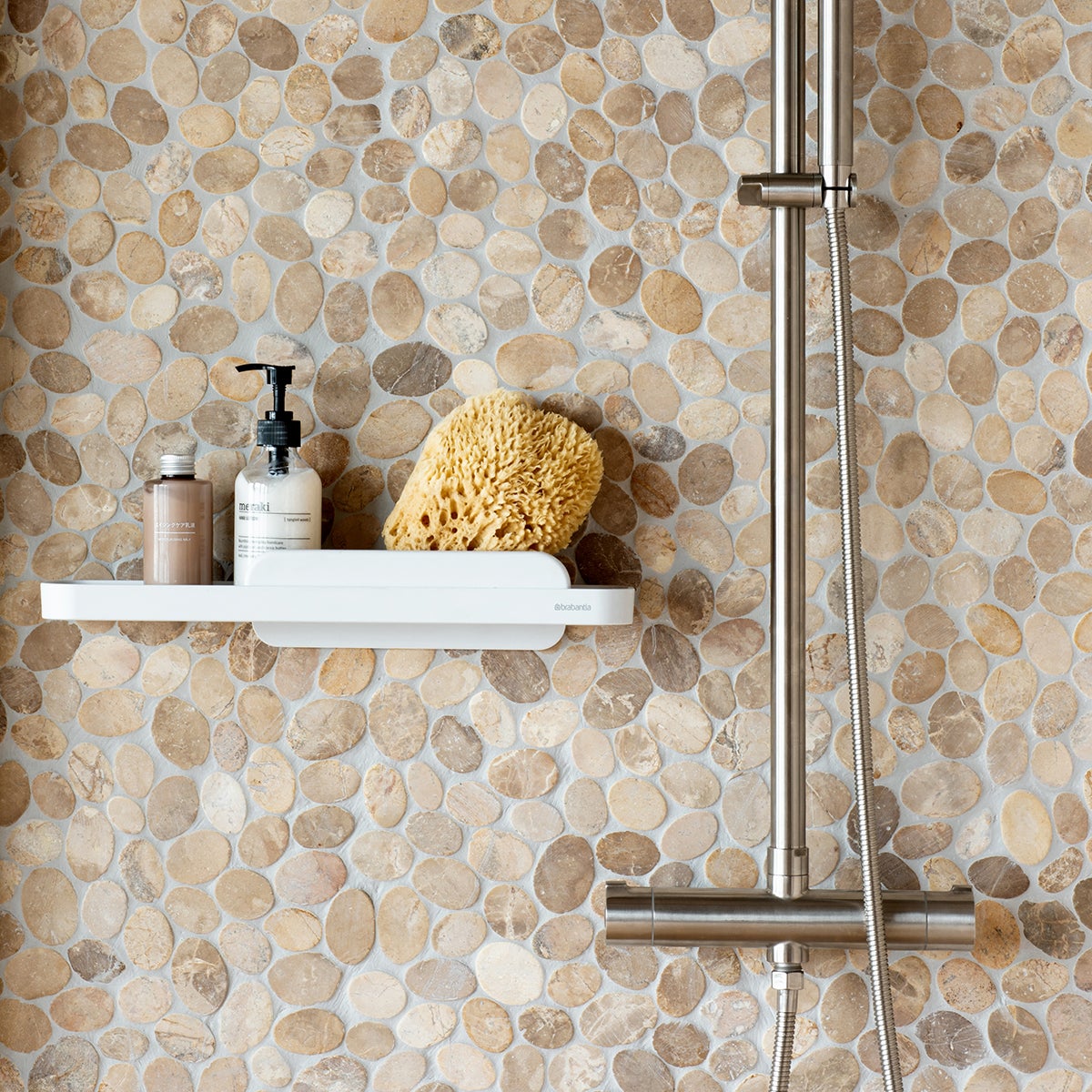 Brabantia Mindset Shower Shelf with Squeegee | The Container Store