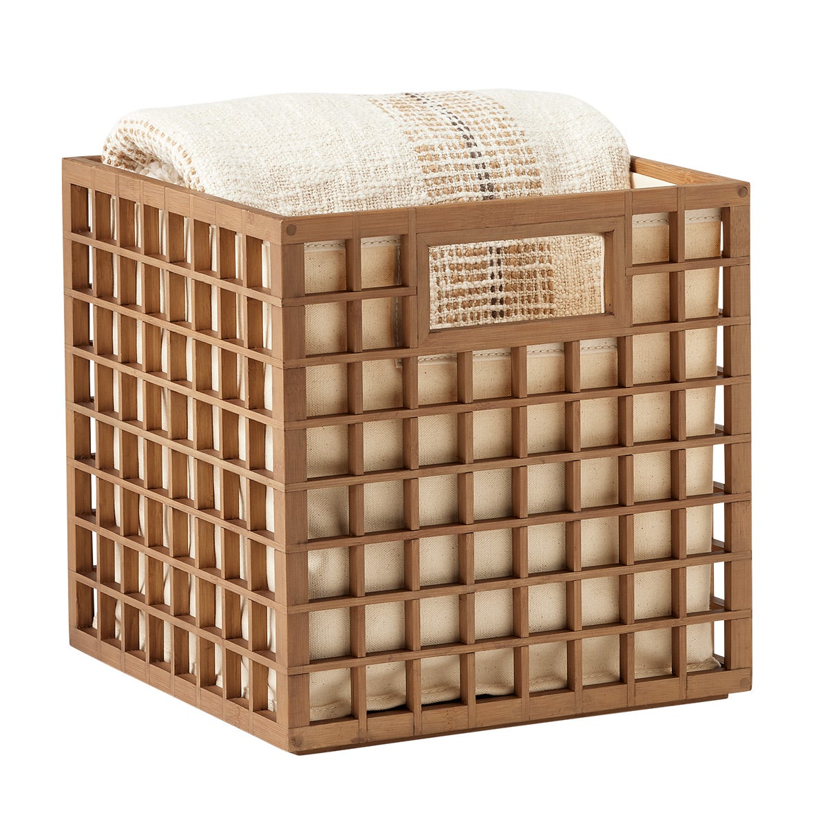 The Container Store Shoji Handled Cube With Liner