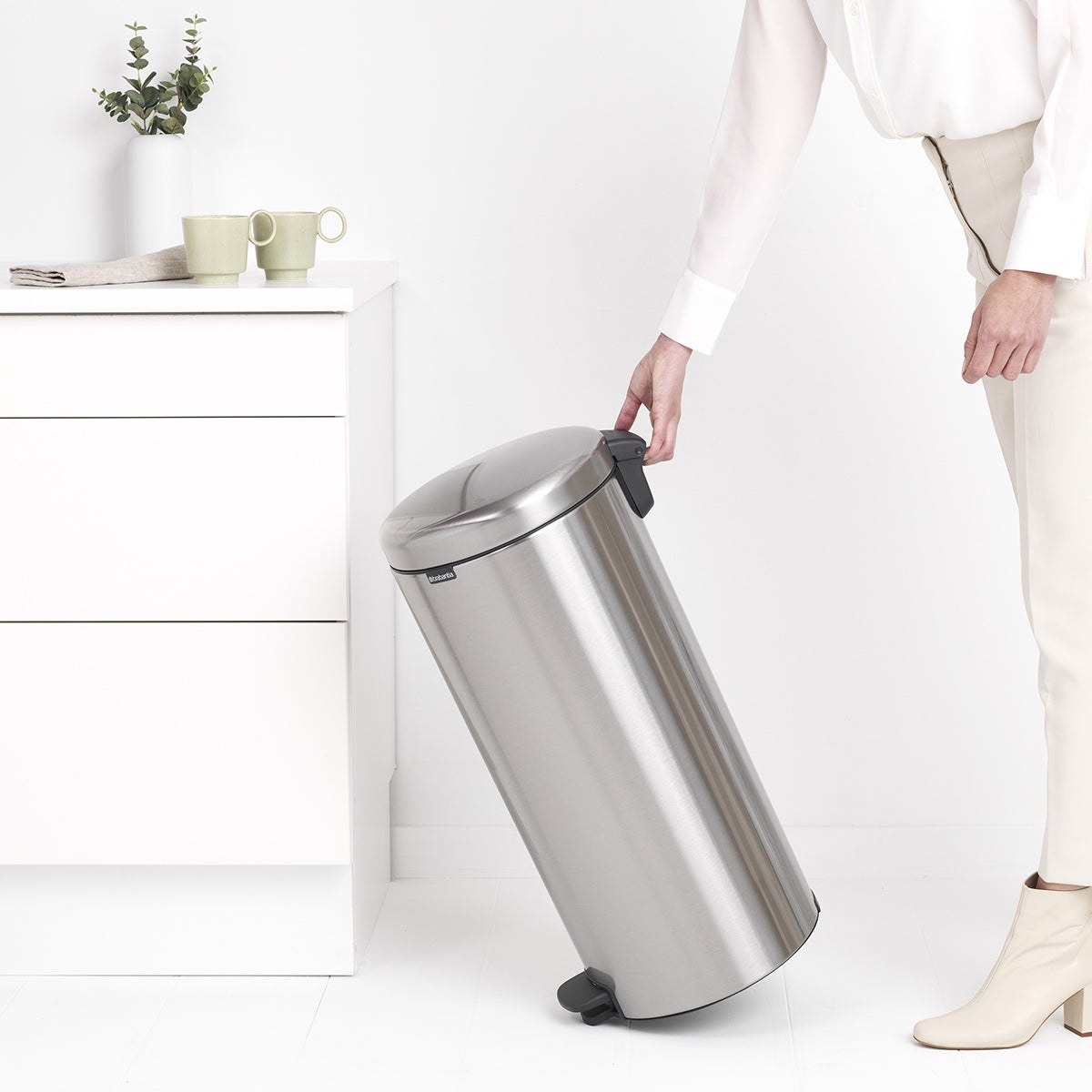 Brabantia Newlcon Pedal Bin | The Container Store