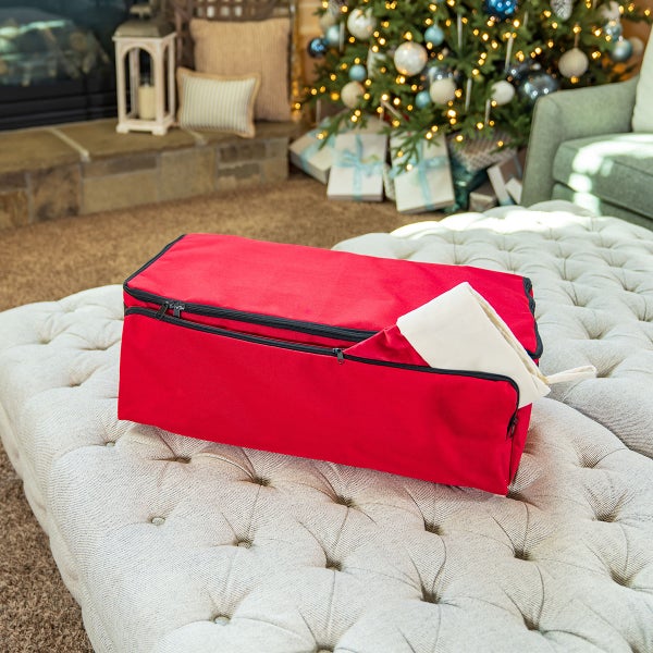 3 Tray Christmas Ornament Storage Box with Dividers