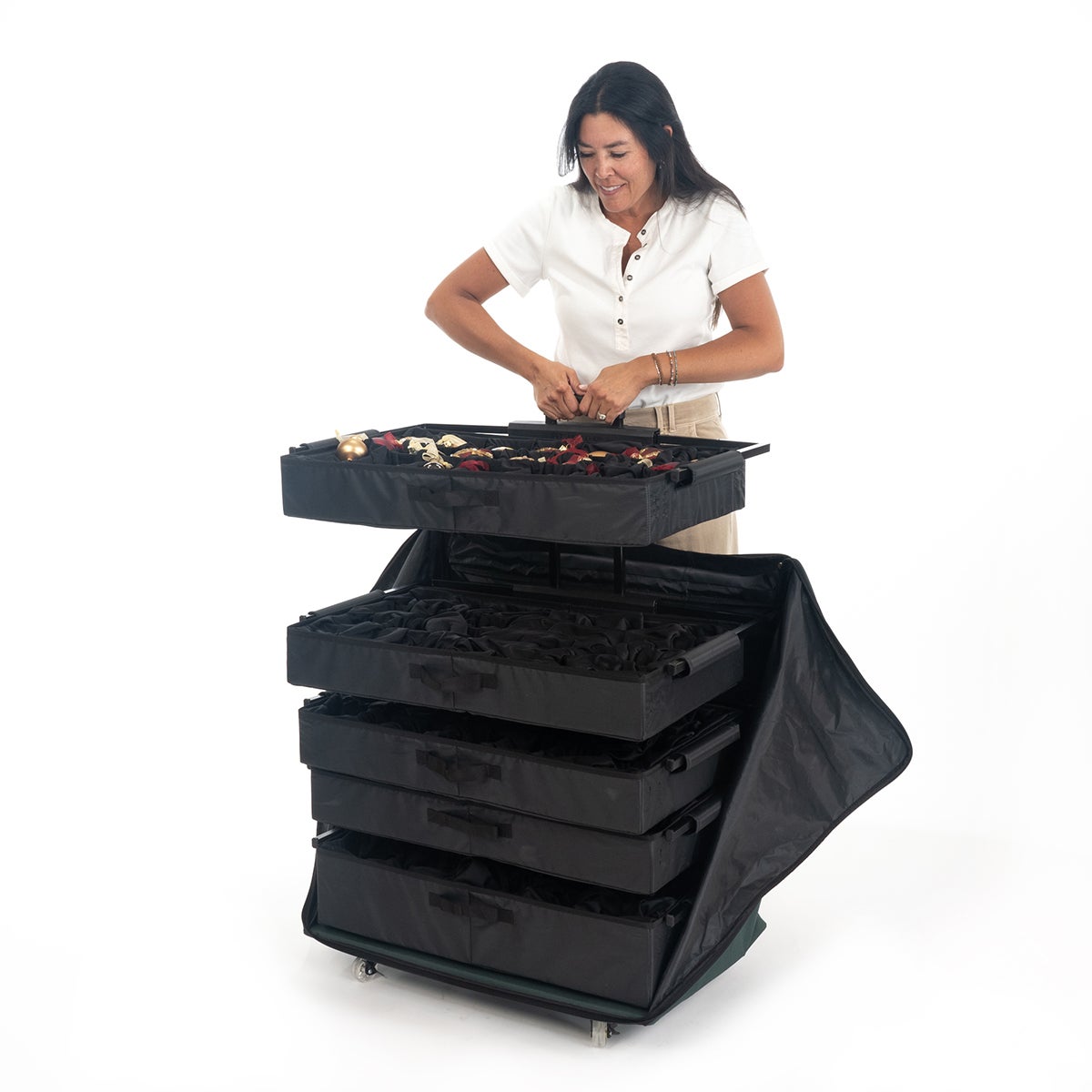 TreeKeeper Telescoping Ornament Storage Box with Adjustable