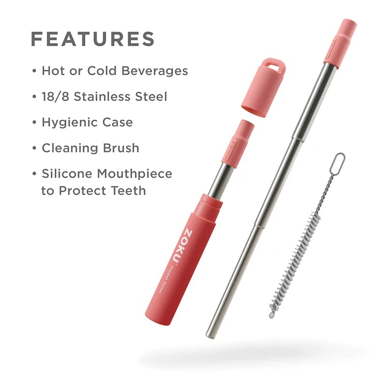 Zoku Stainless Steel Straws - Thumbnail 3