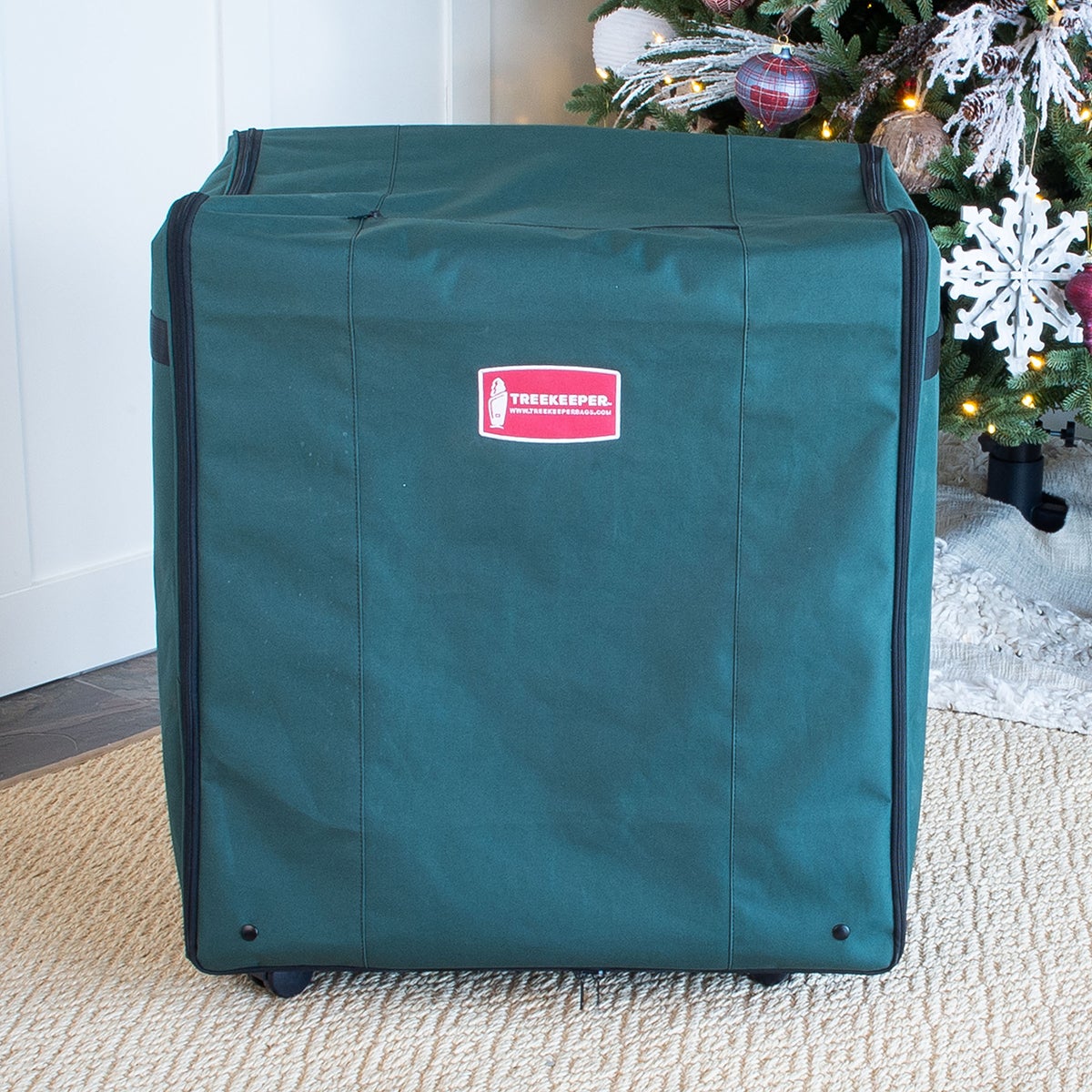 TreeKeeper Telescoping Ornament Storage Box with Adjustable Dividers The Container Store
