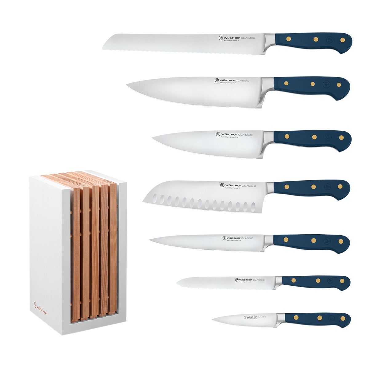 Wusthof Classic Color 8-Piece Knife Block Set | The Container Store