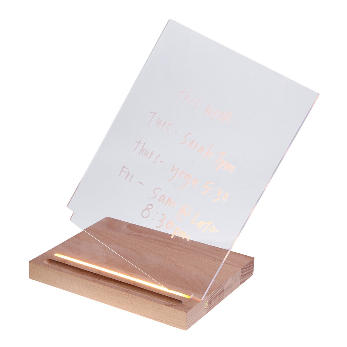 Russell Hazel Acrylic Lit Memo Board | The Container Store
