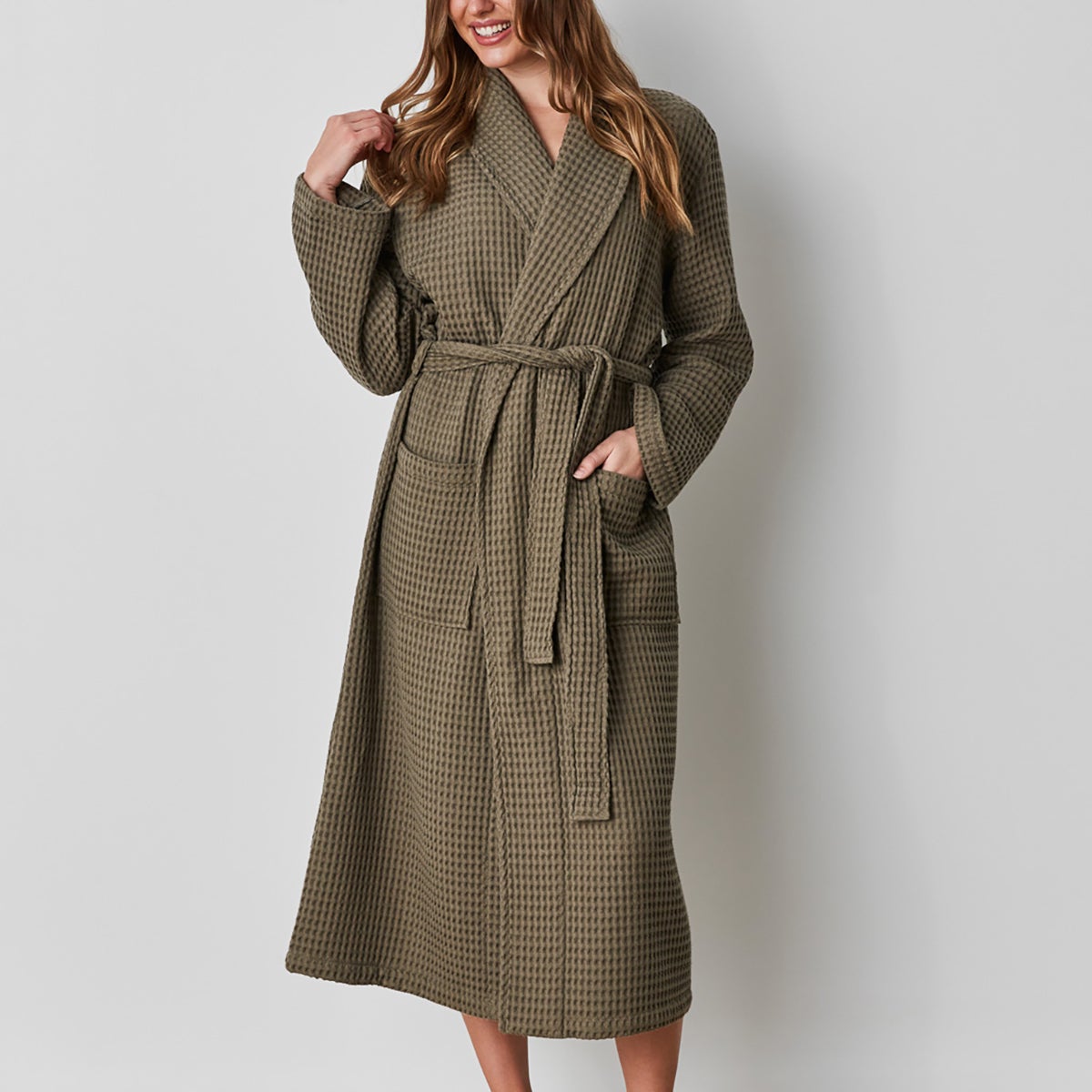 Waffle Brdesmads Robe Waffle Lnen Unsex Robes, Lnen Spa