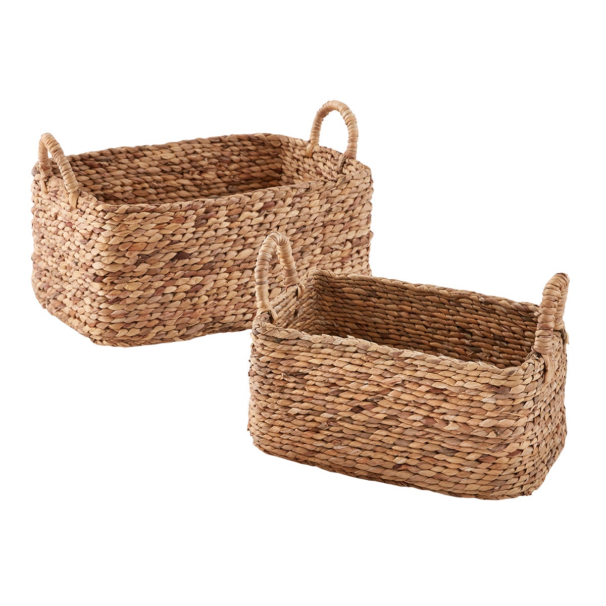 Water Hyacinth Braided Weave Bins