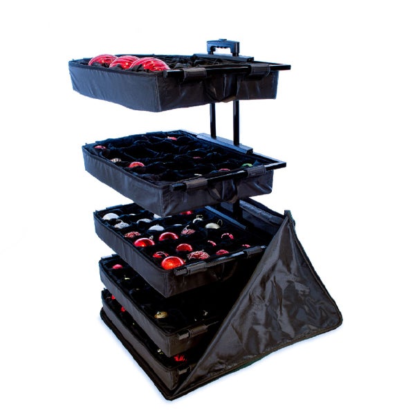 TreeKeeper Telescoping Ornament Storage Box with Adjustable Dividers