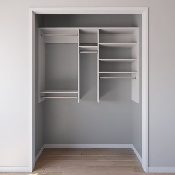 The Container Store Three Section Closet with 24" Add-On Shelves