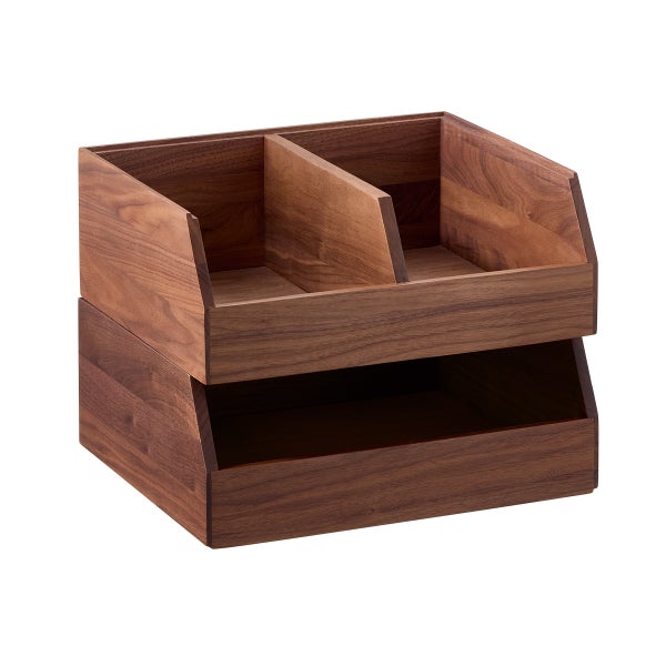 The Container Store Gifford Divided Stacking Bin