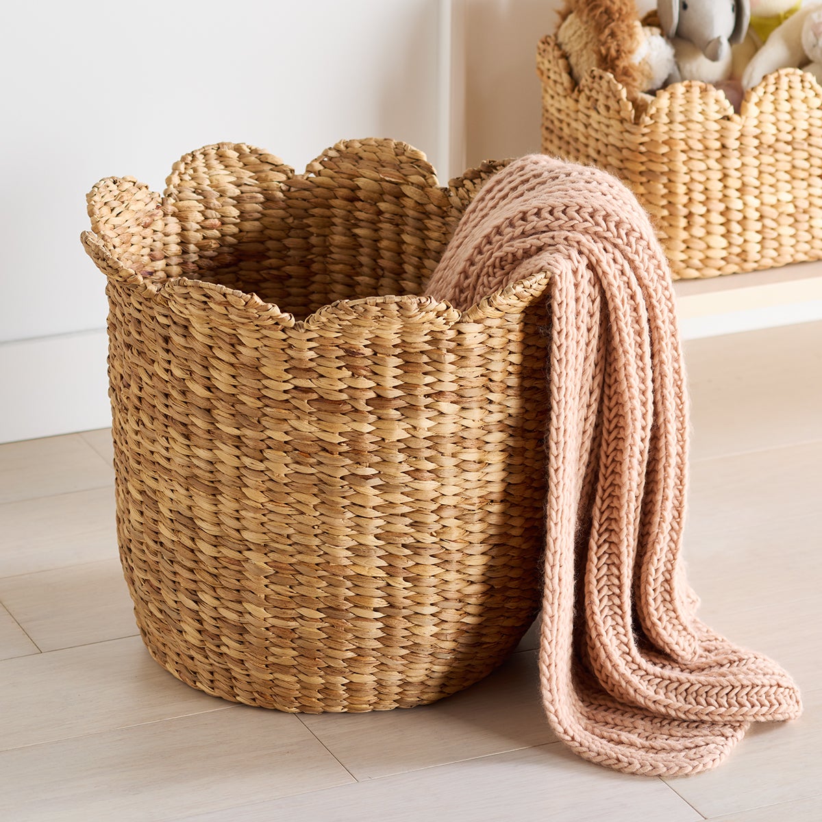 The Container Store Petal Water Hyacinth Basket