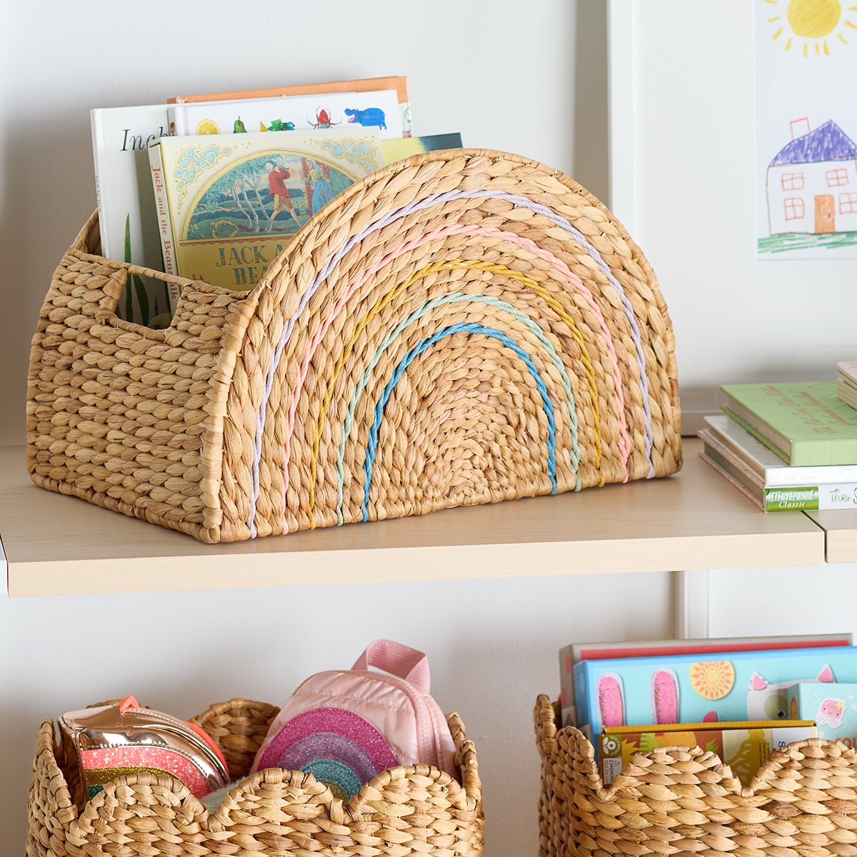 The Container Store Rainbow Water Hyacinth Basket
