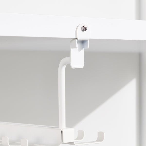 Decor Plus by Elfa 16" Matte White Gliding Tie and Belt Rack