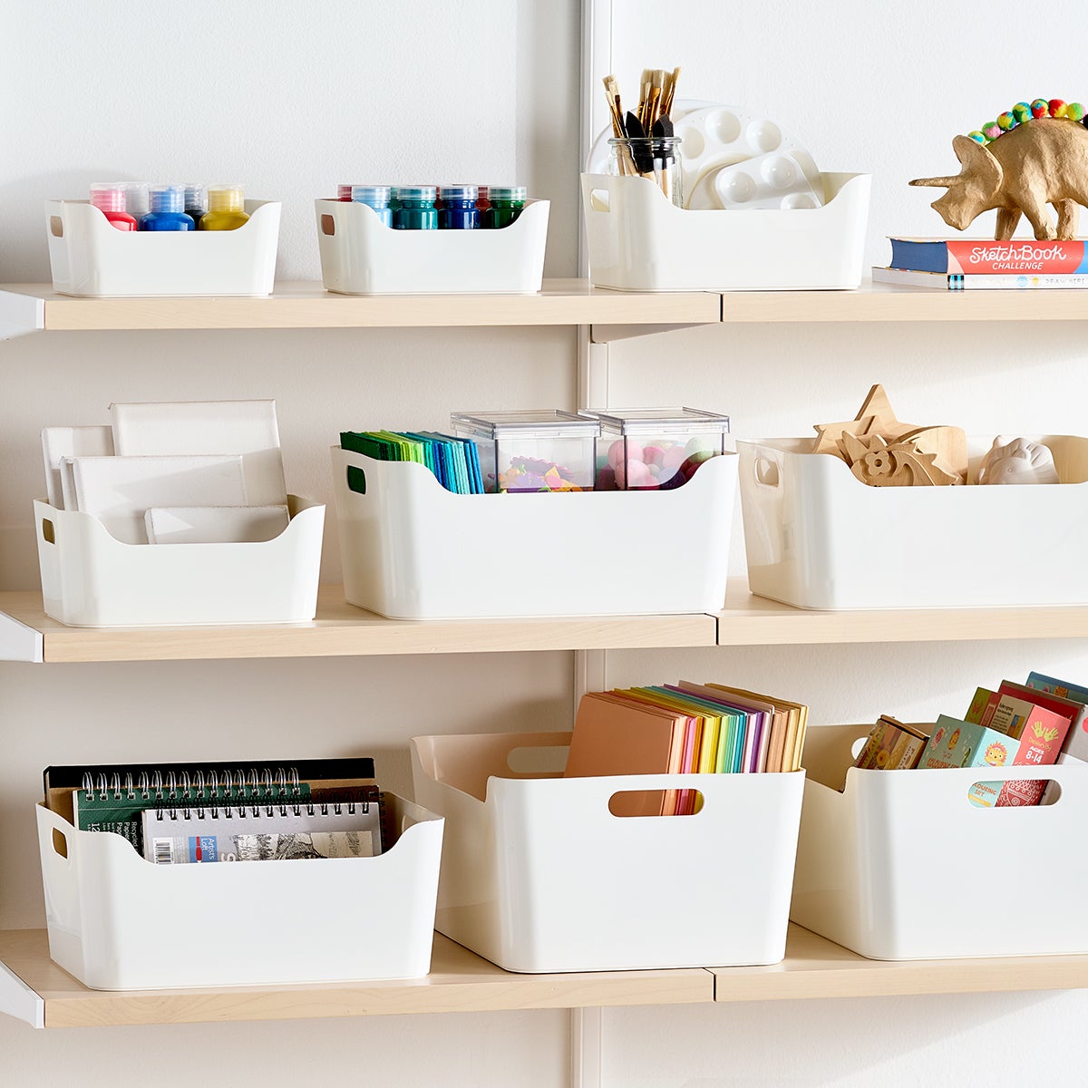 Plastic Storage Bins with Handles