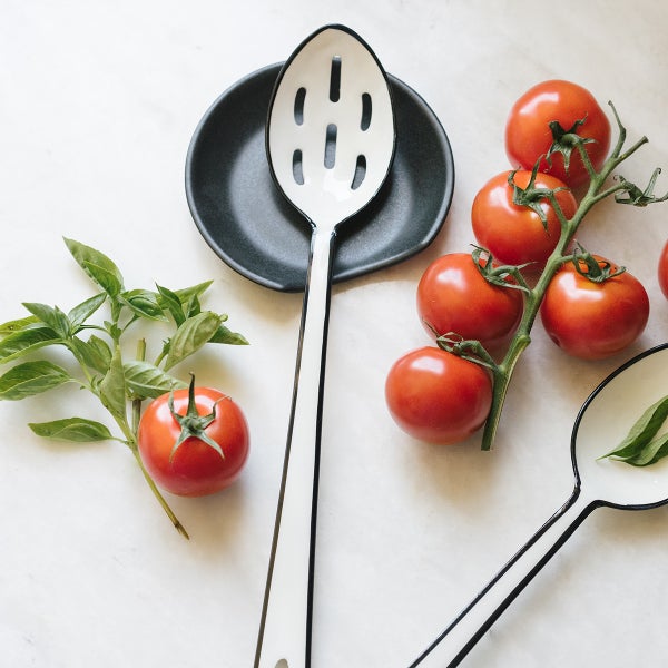 Enameled Slotted Spoon