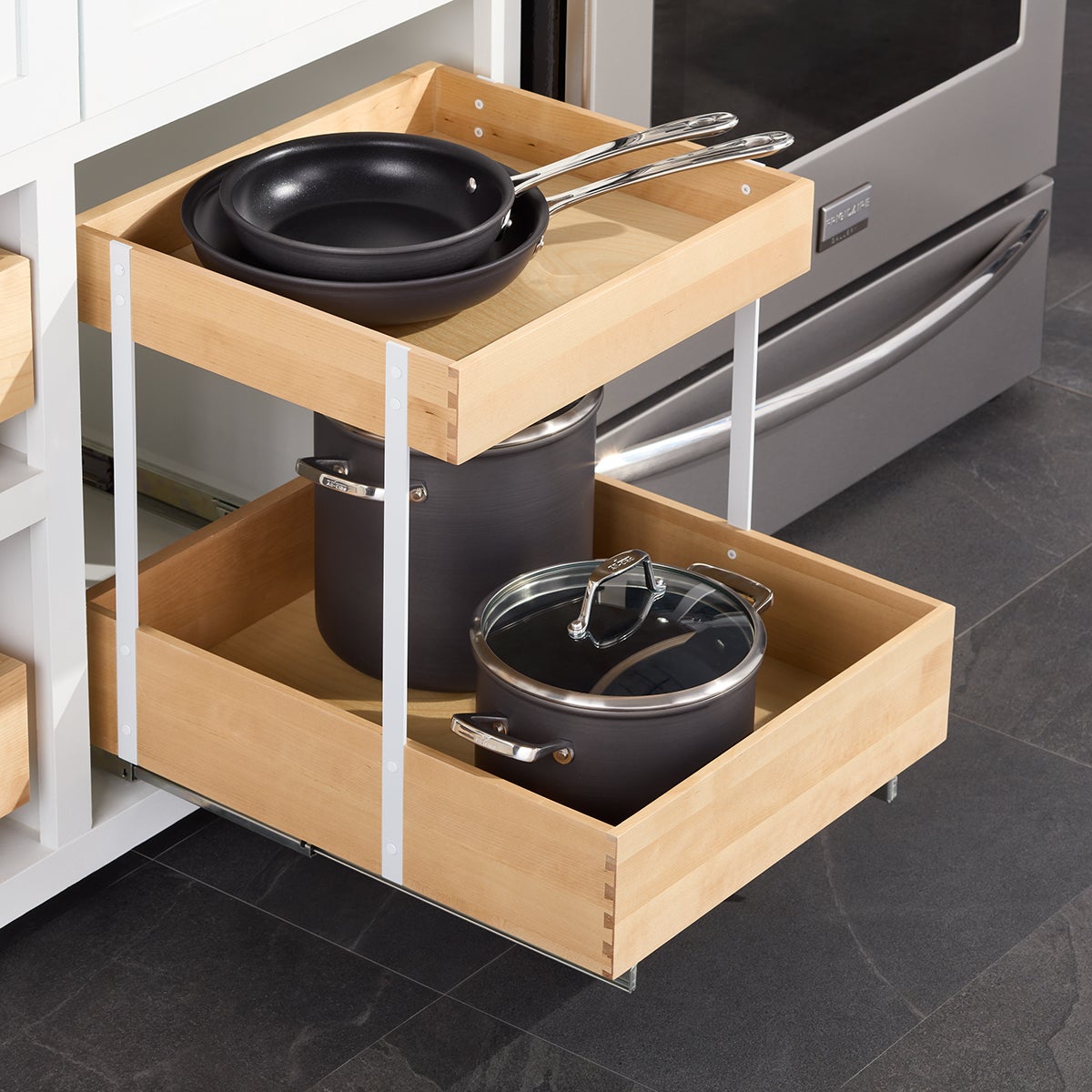 The Container Store Birch Double Roll-Out Drawer
