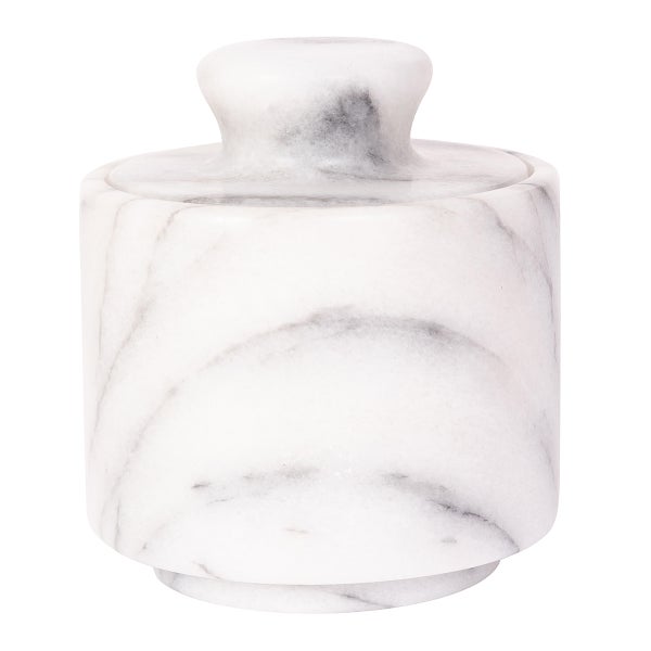Artifacts Trading Co. Marble Salt Cellar with Lid