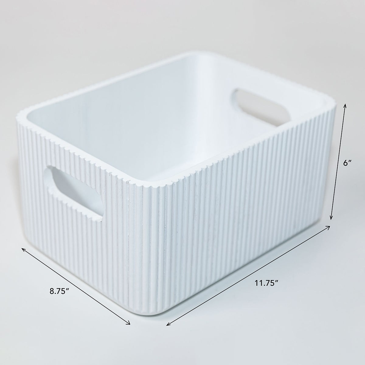 Horderly Wooden Ribbed Bin Set