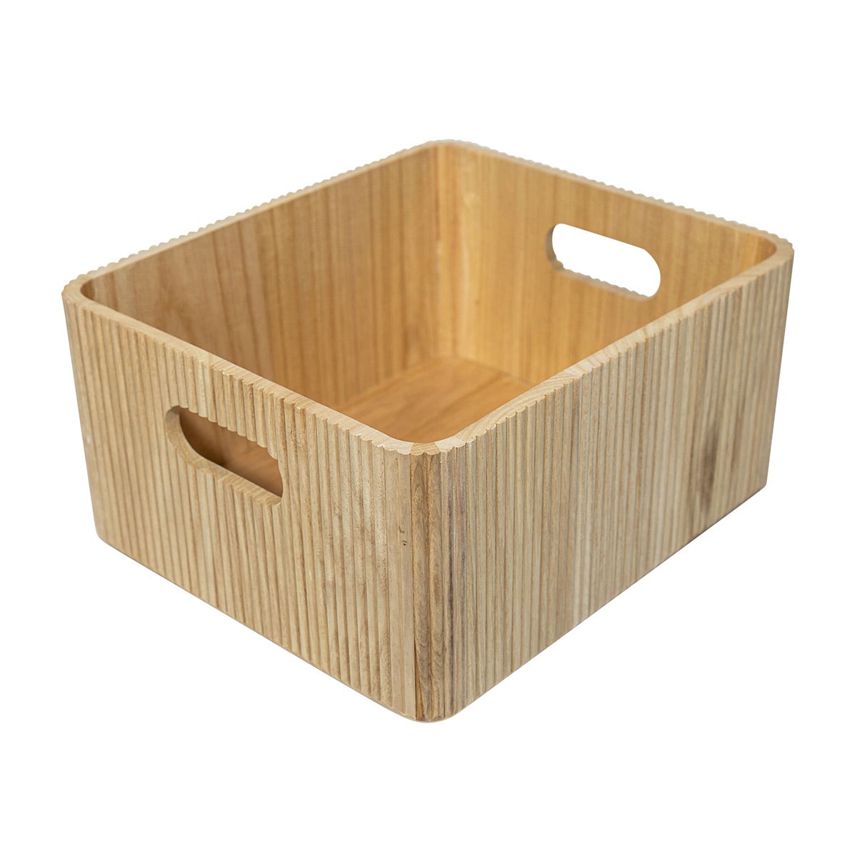 Horderly Wooden Ribbed Bin Set
