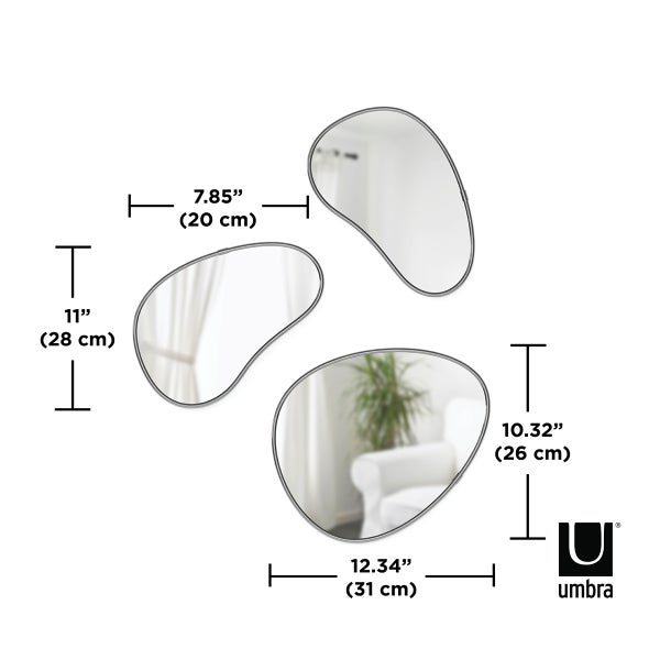 Umbra Hubba Pebble Mirror Set of 3