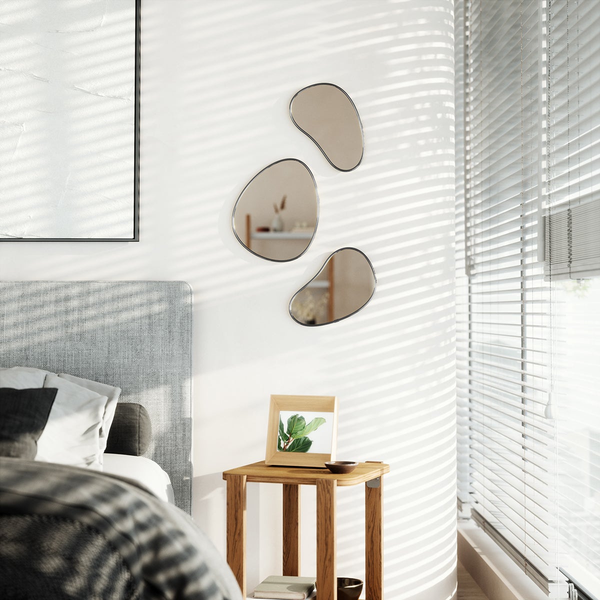 umbra HUBBA PEBBLE ミラー Modern Wall Mirror - Pebble | Organic Shaped Mirror by Umbra