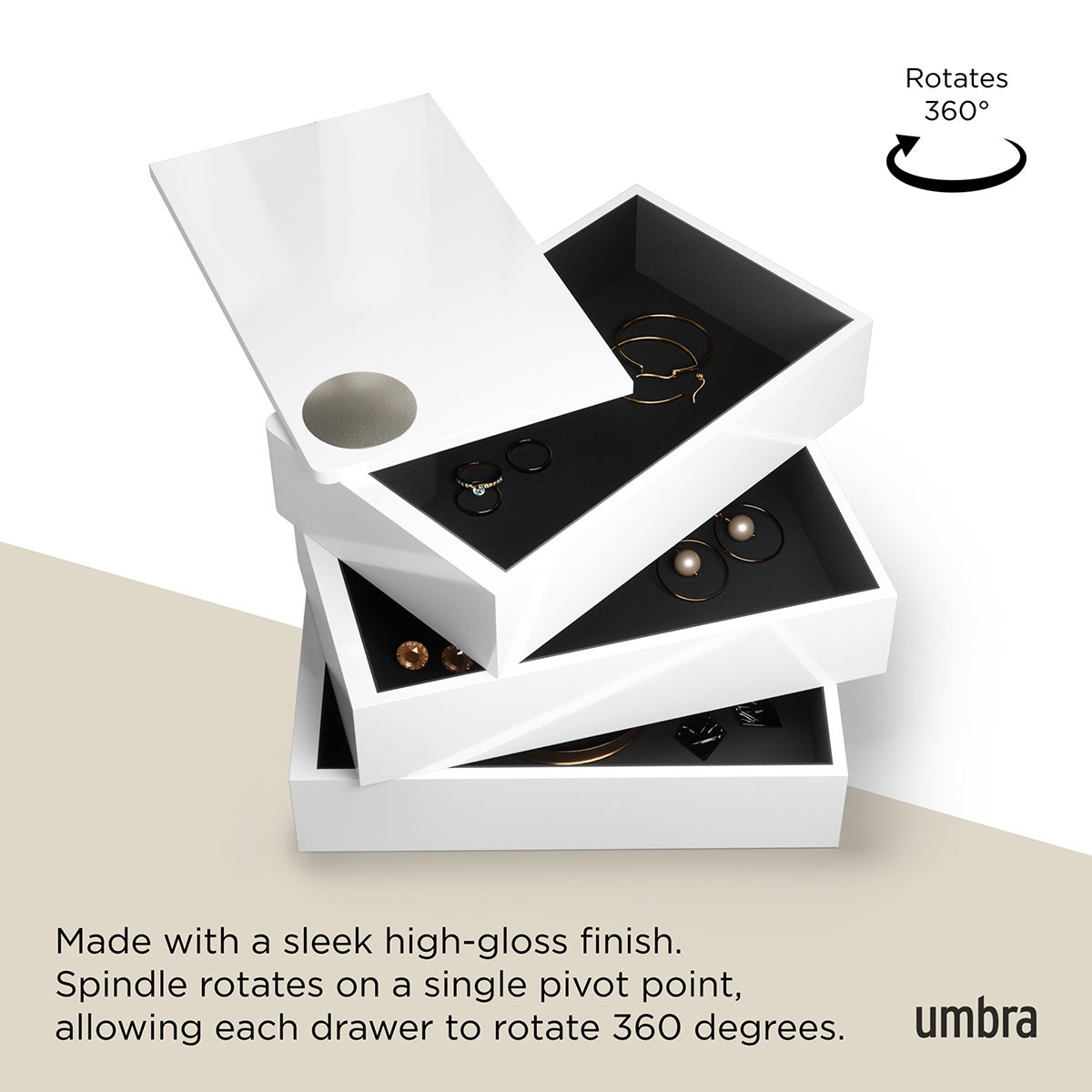 Umbra Spindle Storage Box | The Container Store