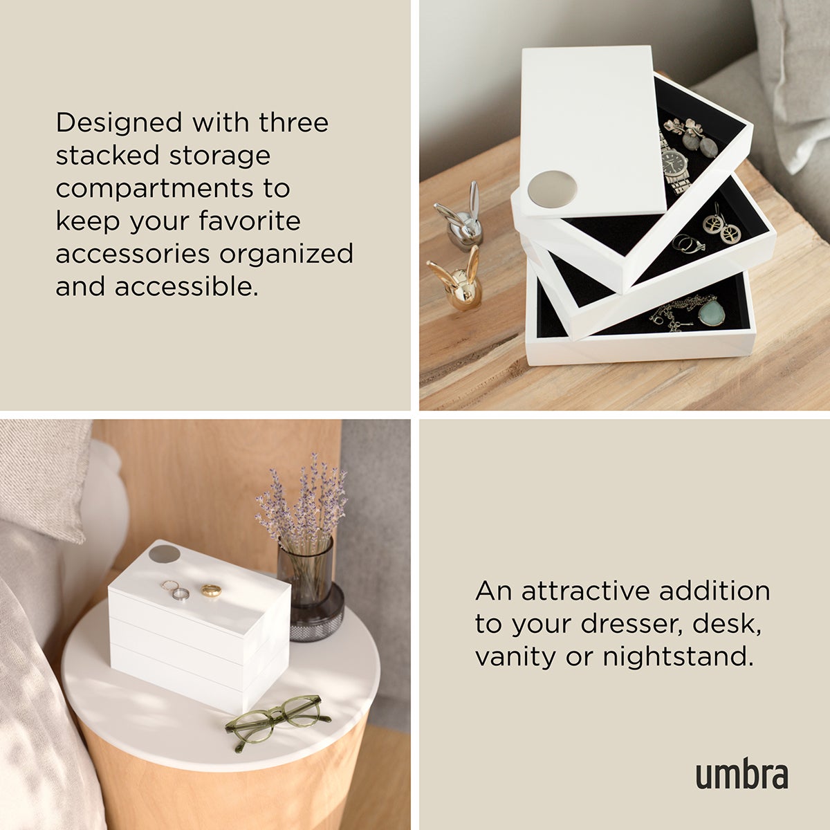 Umbra Spindle Storage Box | The Container Store