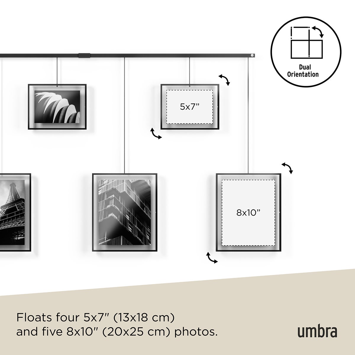 Umbra Exhibit Wall Frames Set of 9 | The Container Store