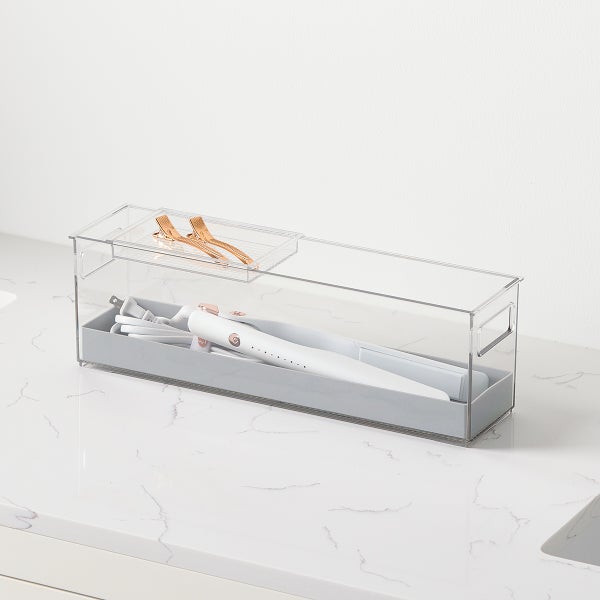 Everything Organizer Haircare Bin with Sliding Tray