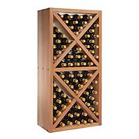 Wine Enthusiast N'FINITY Stackable 4 Foot Wine Natural Wood