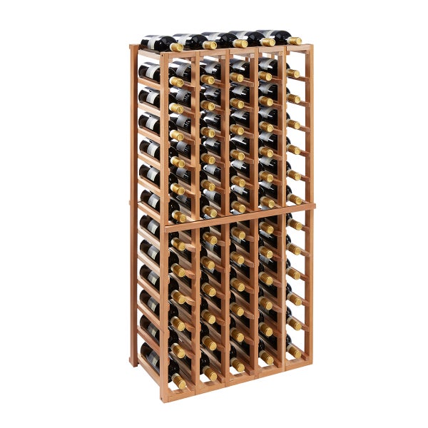 Countertop Wine Rack Finnhomy Stackable Bamboo Wine Rack - Holds 18 ...