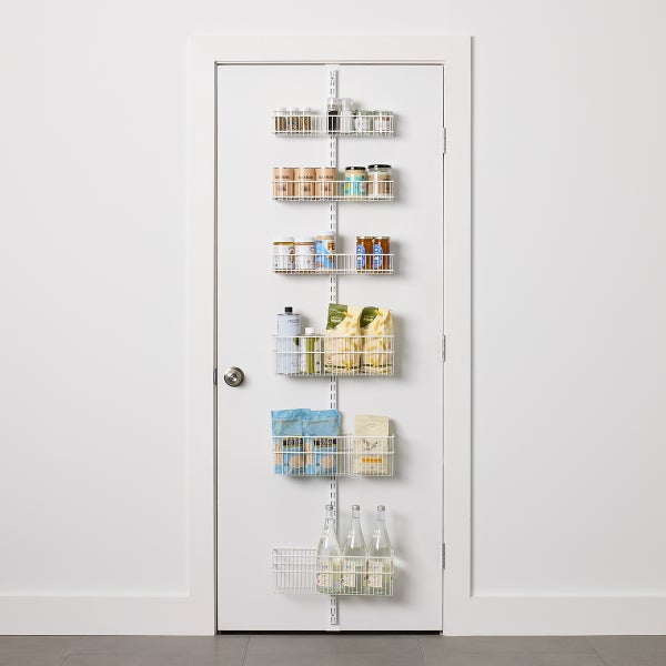 White Elfa Utility Pantry Over the Door Rack The Container Store