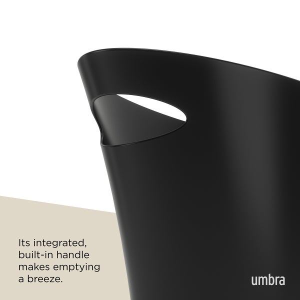 Umbra Woodrow prullenbak met capaciteit van 7,5 liter, Beukenhout, Zwart/ naturel
