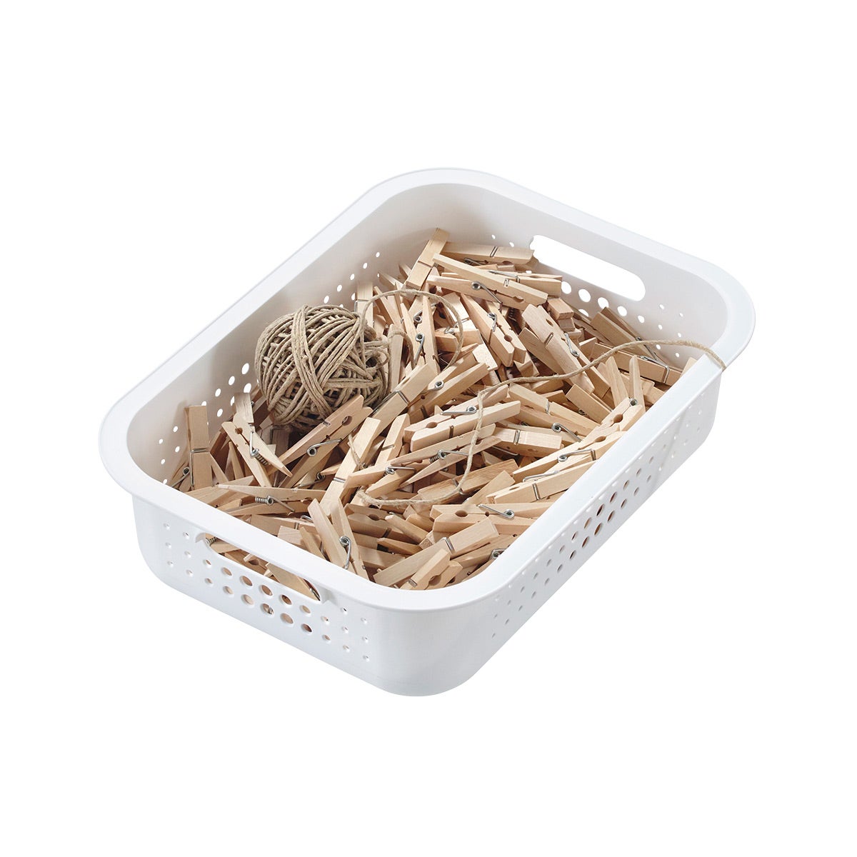 White Nordic Storage Baskets with Handles
