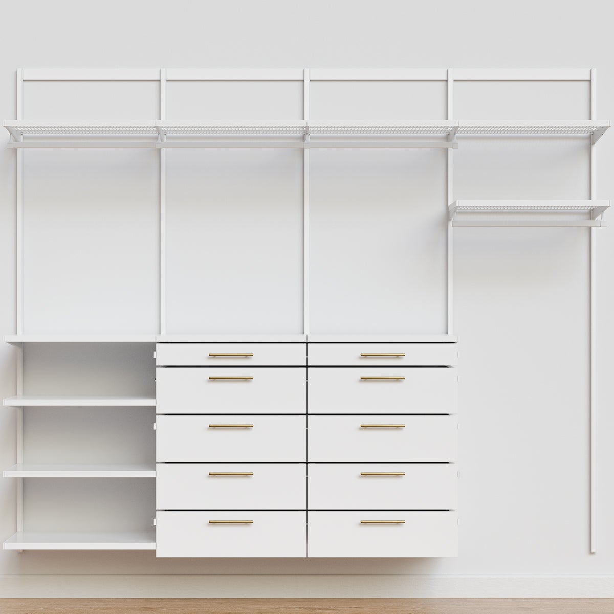 新品未開封♪　hide closet collection FUFU&GAGA Modern Wardrobe White Armoire JH0410-01+02 at