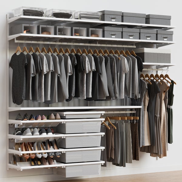 Decor Plus by Elfa 8' Closet with Mesh Drawers