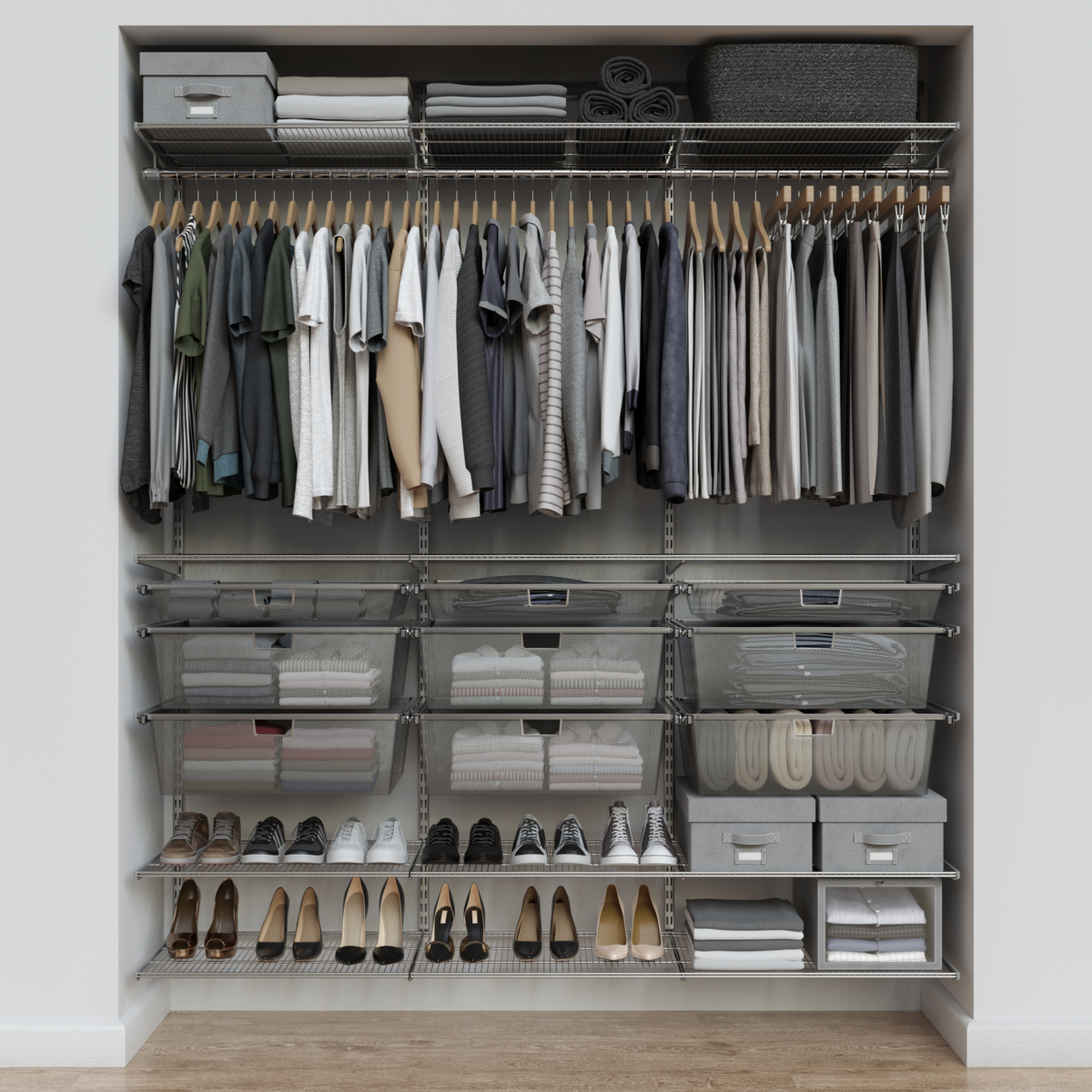 Elfa Classic 6' White Reach-In Closet Solutions