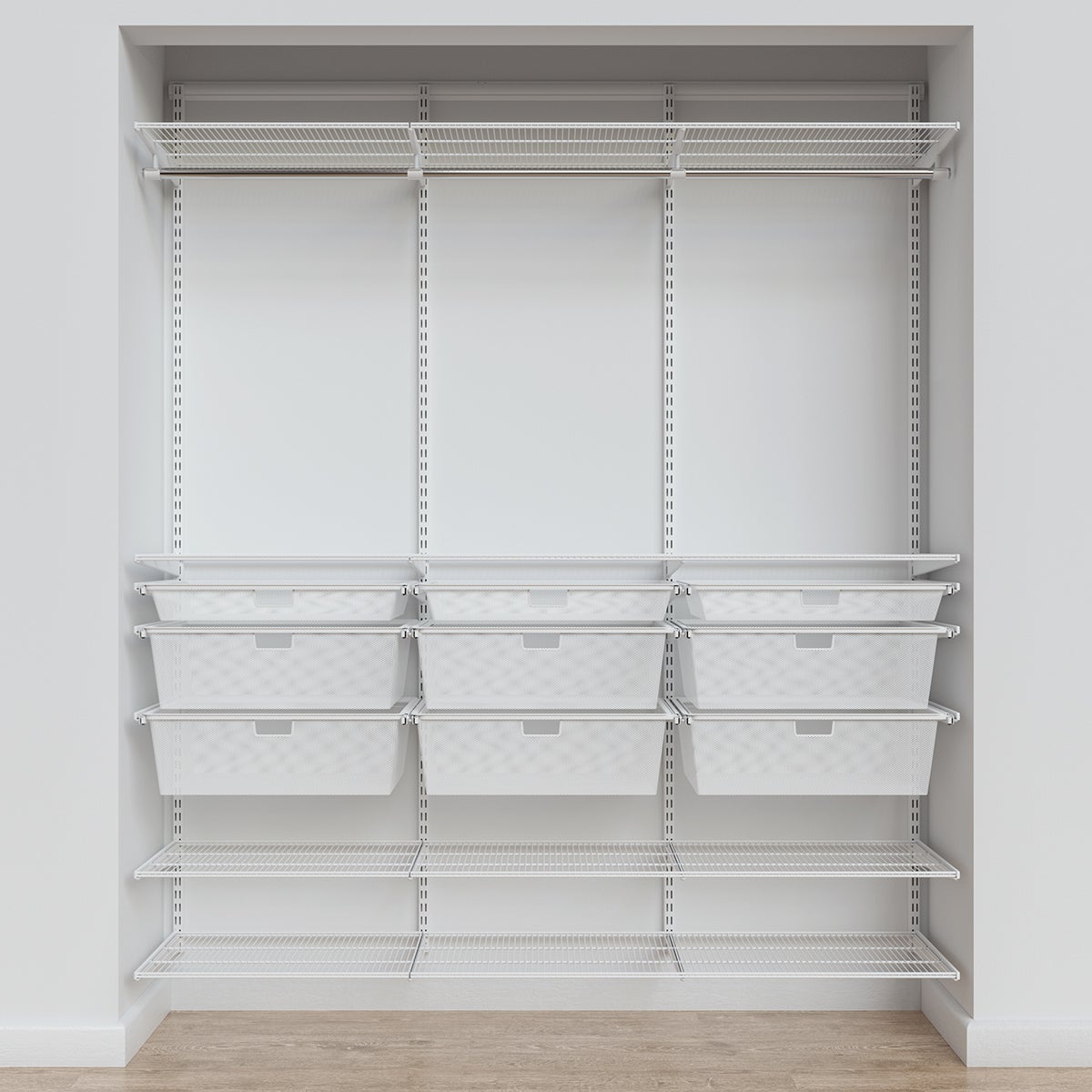 Elfa Classic 6' White Reach-In Closet Solutions